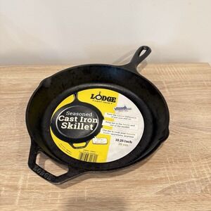 Lodge 10.25 Inch Seasoned Cast Iron Skillet Hunter Cattle Company Logo NEW